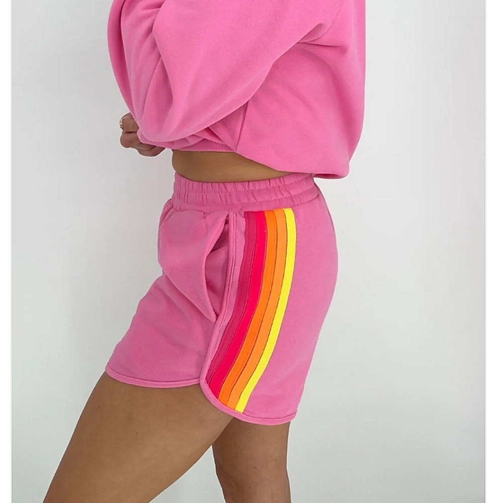 The Cozy Crew Set| Crew Sweater Neck+Short Set Pink Med,Large NWT$120 - Picture 7 of 13